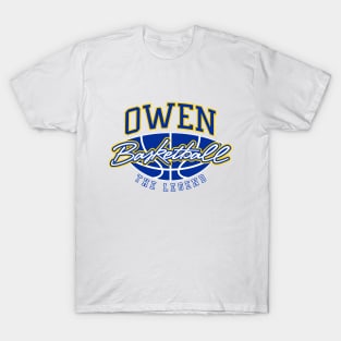 Owen Basketball The Legend Custom Player Your Name T-Shirt